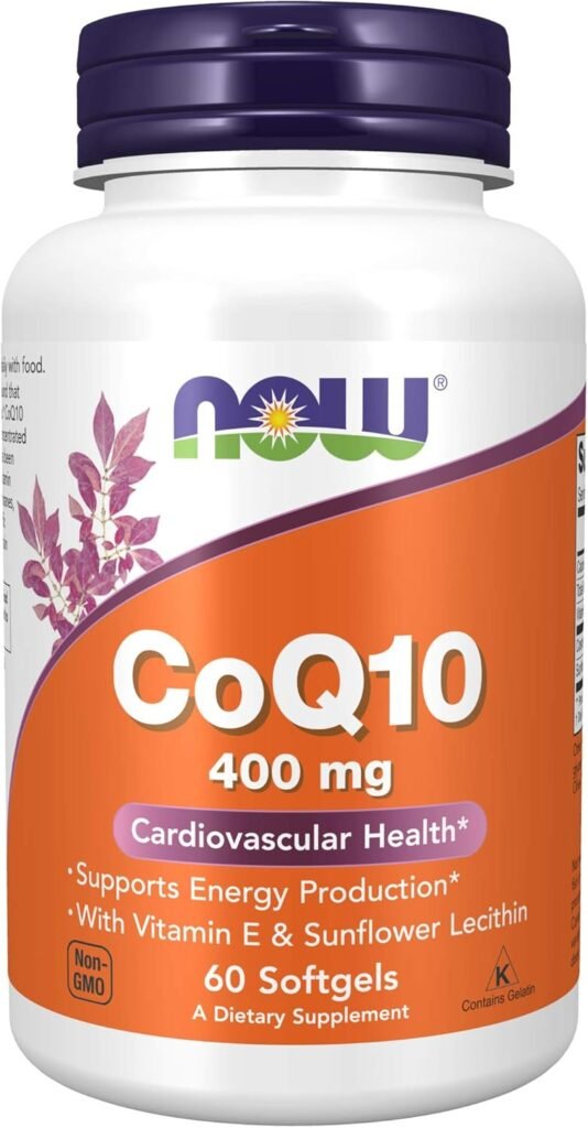 NOW Supplements, CoQ10 400 mg, Pharmaceutical Grade, All-Trans Form produced by Fermentation, 60 Softgels