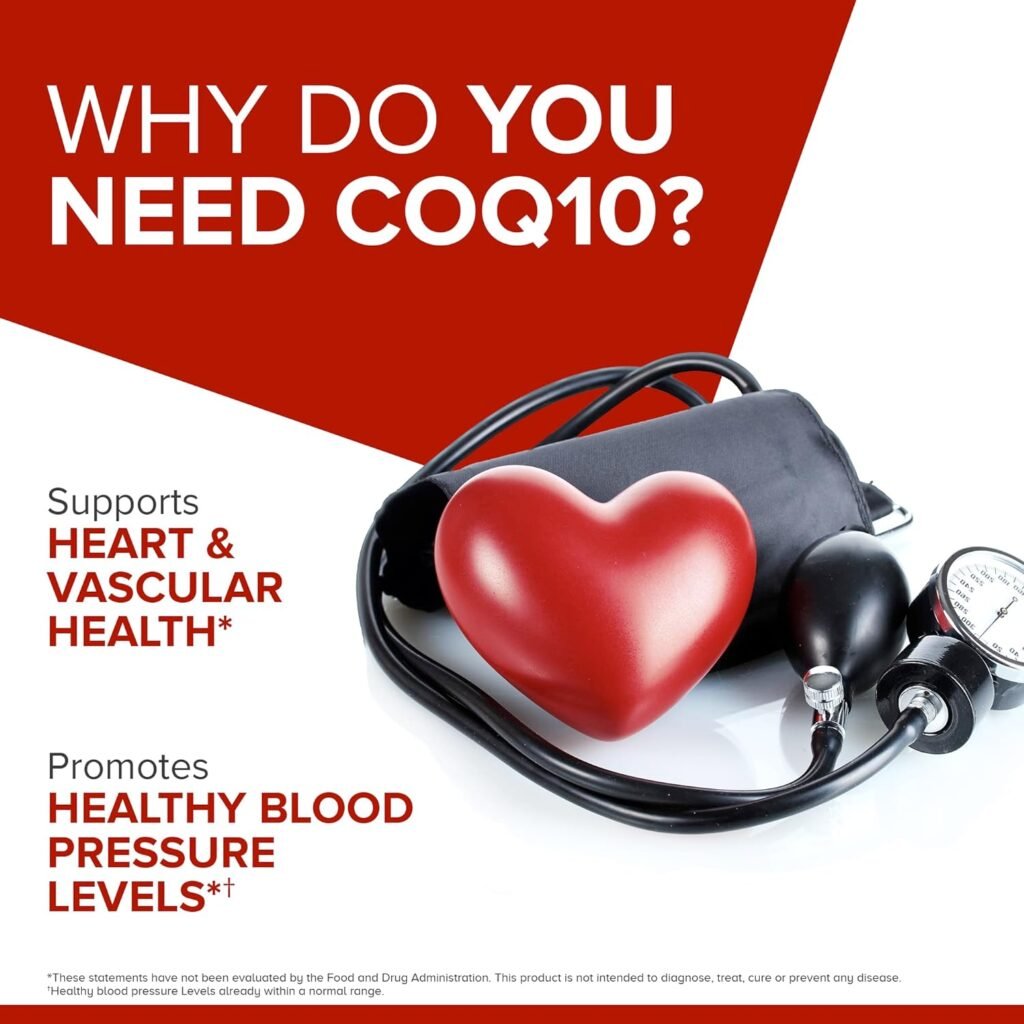 Qunol CoQ10 100mg Softgels, Ultra CoQ10 100mg, 3x Better Absorption, Antioxidant for Heart Health  Energy Production, Coenzyme Q10 Vitamins and Supplements, 4 Month Supply, 60 Count (Pack of 2)