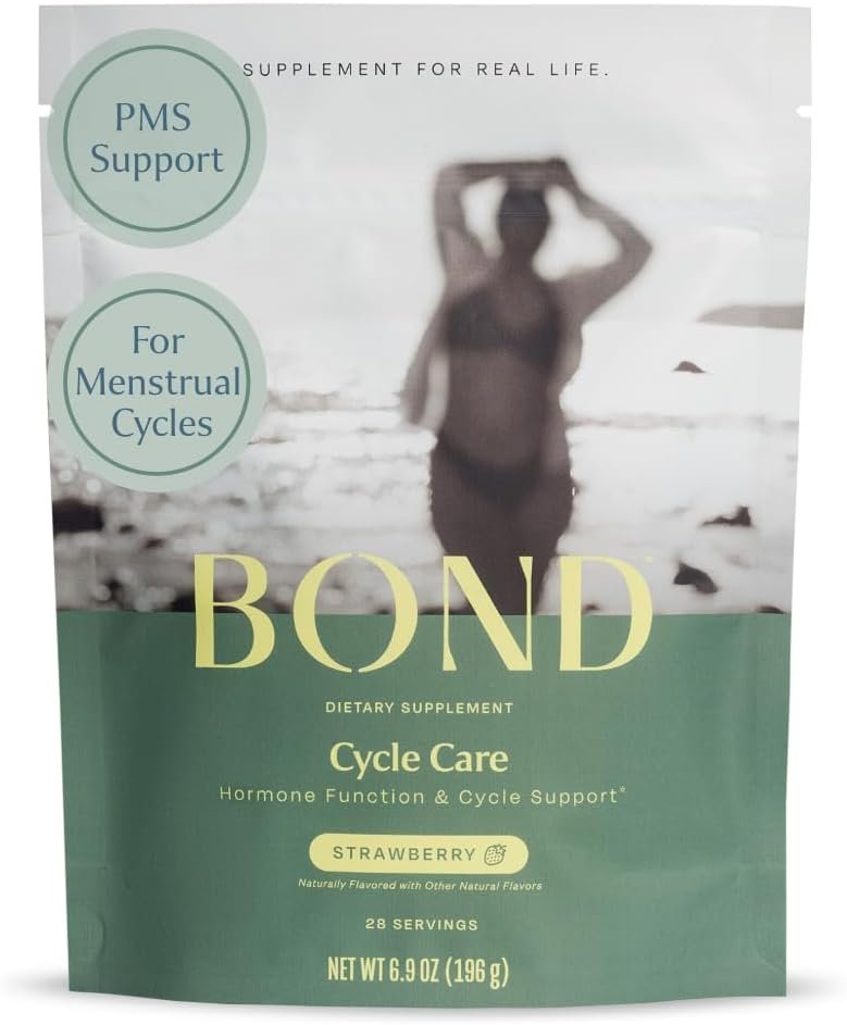 Cycle Care: Root-Cause PMS Support Supplement for Women -Regular Menstrual Cycle, Mood Swings -Ashwagandha, Magnesium, Glutathione, Probiotics, Hormone Balance for Women-28 Servings, Strawberry Flavor